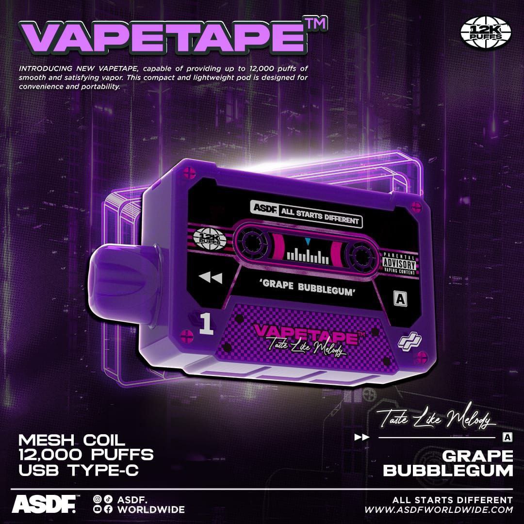 vapetape-12000-puffs-grape-bubblegum